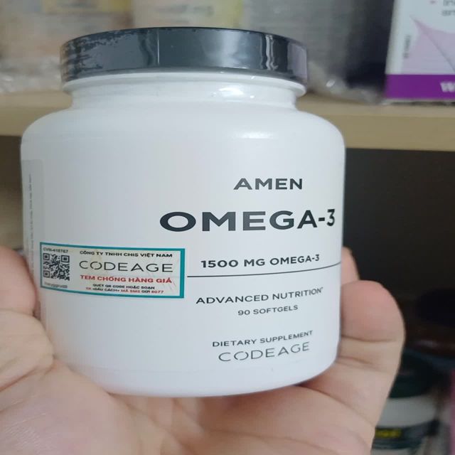 Vi&ecirc;n uống dầu c&aacute; Codeage Amen Omega-3 1500mg