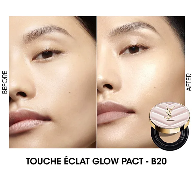 Phấn Nước Yves Saint Laurent YSL Tone B20 - Trắng Hồng 12g Ch&iacute;nh H&atilde;ng, Lớp Nền Ho&agrave;n Hảo, Che Khuyết Điểm, Giữ Ẩm Tự Nhi&ecirc;