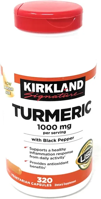 Bột nghệ Kirkland Signature với ti&ecirc;u đen, 1000mg