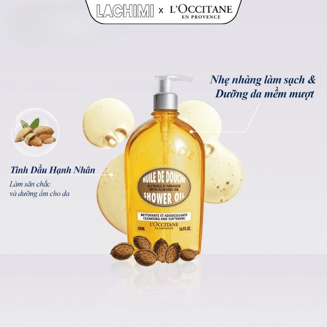 H&igrave;nh ảnh sản phẩm Sữa Tắm Hạnh Nh&acirc;n L'Occitane Almond Shower Oil