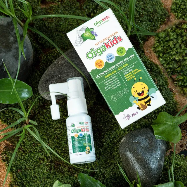 Xịt họng ho cảm sản phẩm thảm thực cao cấp Orgakids