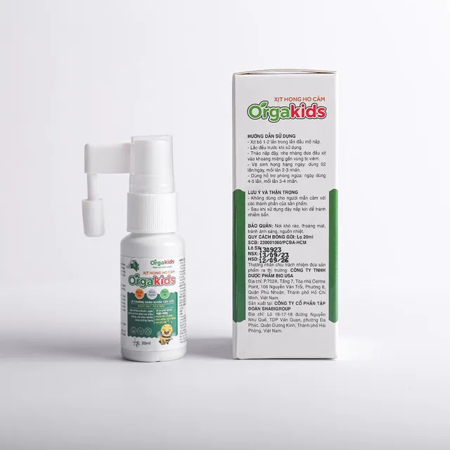 Xịt họng ho Orgakids