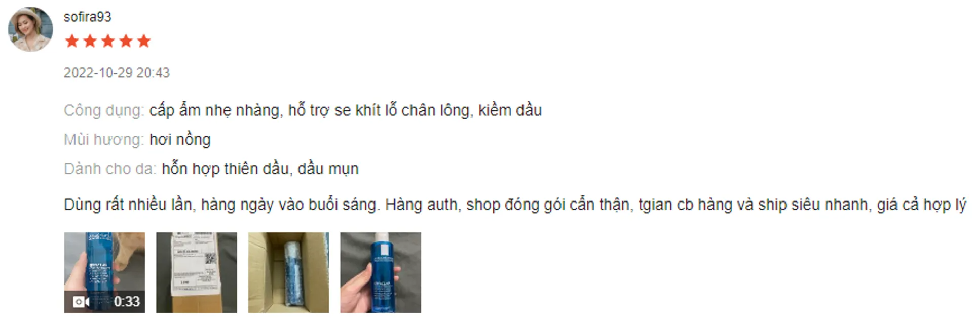 Nước Hoa Hồng La Roche Posay Effaclar - H&igrave;nh ảnh thực tế