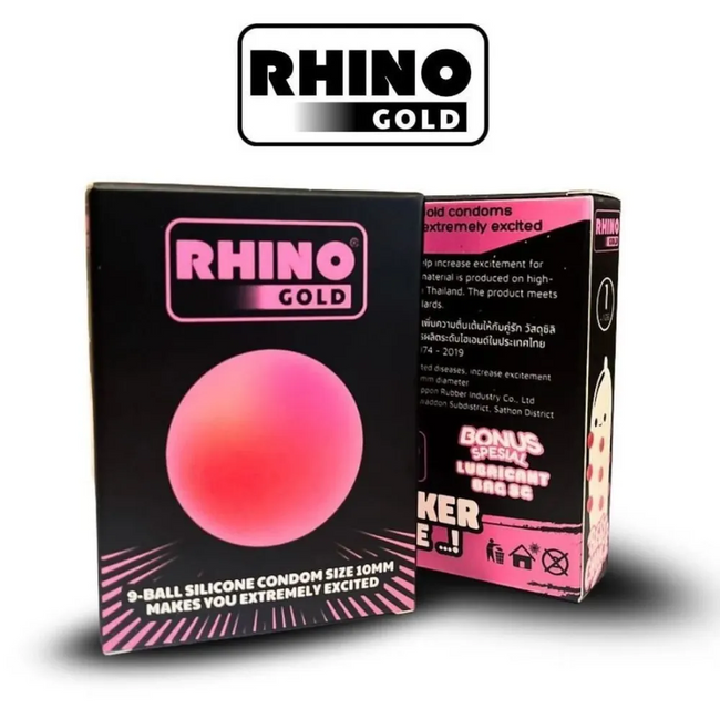 Chi tiết bao cao su Rhino Gold