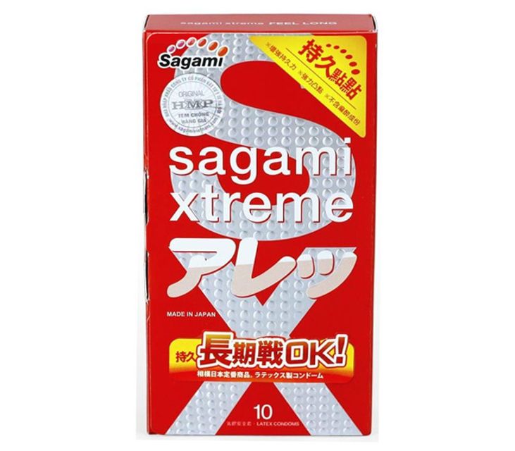 Bao Cao Su Sagami Xtreme Feel Long &ndash; Hộp 10 Chiếc, C&oacute; Gai