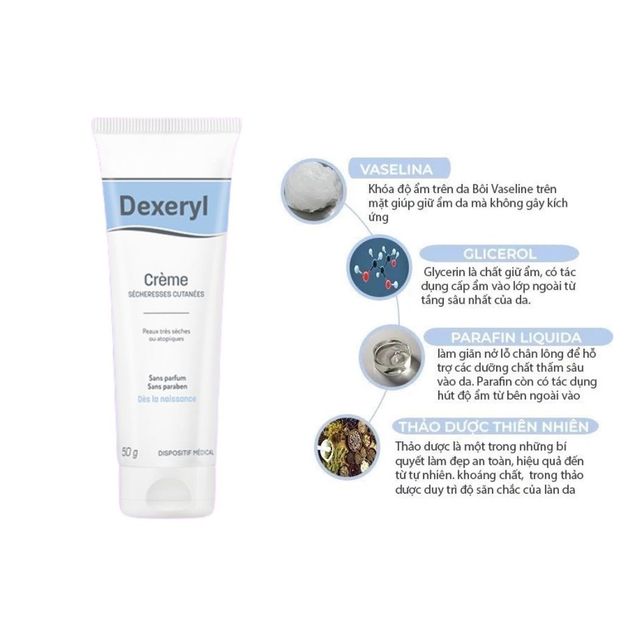 Kem Nẻ Dexeryl Crème 250ml - Dưỡng Ẩm Da Khô, Nứt Nẻ - Sản Phẩm Cao Cấp Từ Pháp, Giúp Phục Hồi Làn Da Mềm Mại - hình ảnh thực tế
