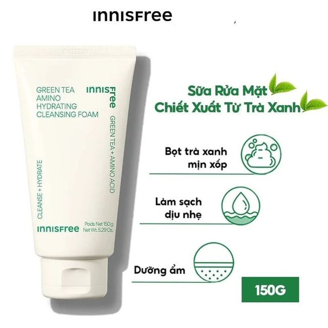 Sữa rửa mặt Innisfree tr&agrave; xanh