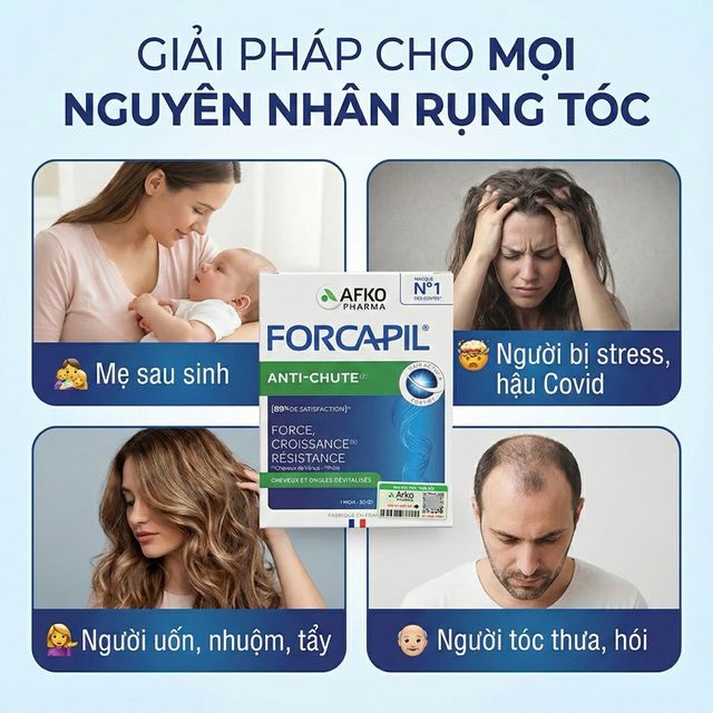 Vi&ecirc;n Uống Mọc T&oacute;c Arkopharma forcapil Anti-Chute 90 vi&ecirc;n