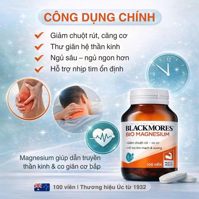 Vi&ecirc;n uống Blackmores Bio Magnesium