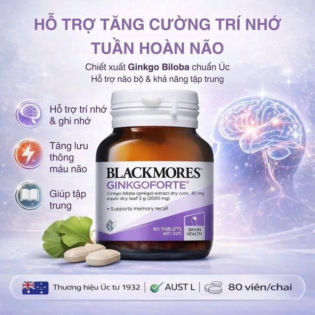 Vi&ecirc;n uống Blackmores Ginkgoforte chiết xuất bạch quả