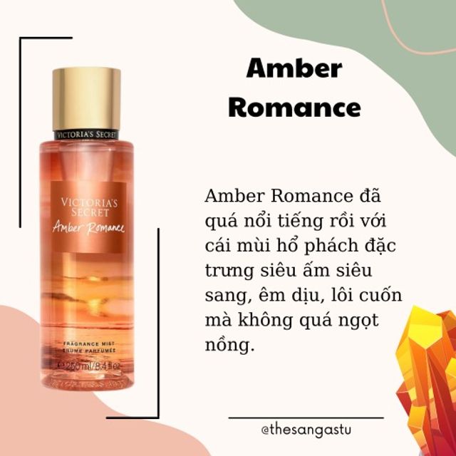 Xịt Thơm To&agrave;n Th&acirc;n Victoria's Secret Amber Romance
