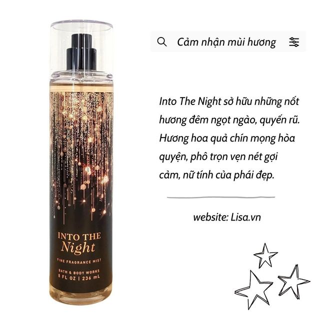 Hương thơm sang trọng của Bath & Body Works Into The Night