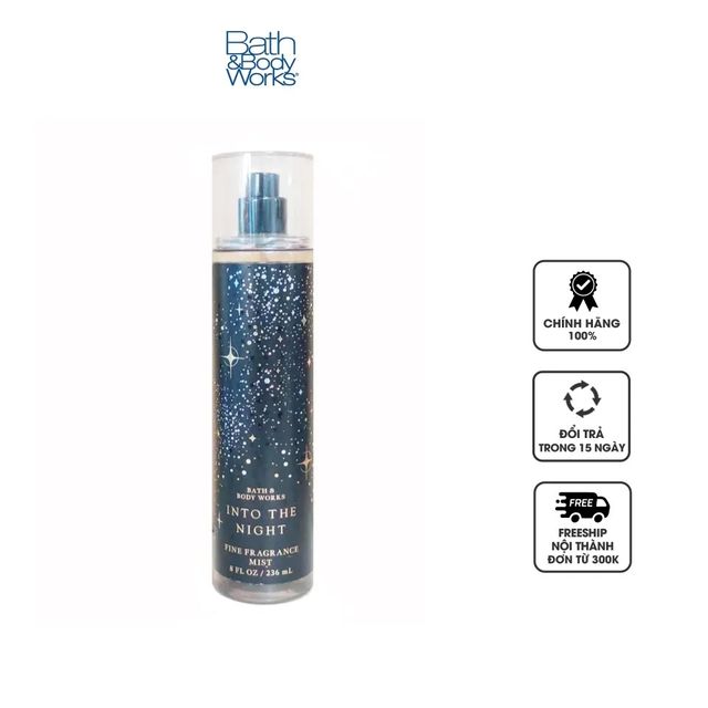 C&aacute;ch sử dụng Xịt Thơm To&agrave;n Th&acirc;n Bath & Body Works Into The Night