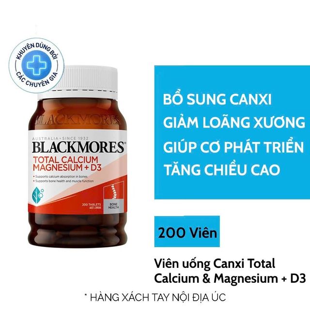 Vi&ecirc;n uống hỗ trợ bổ sung Total Calcium & Magnesium + D3 Blackmores
