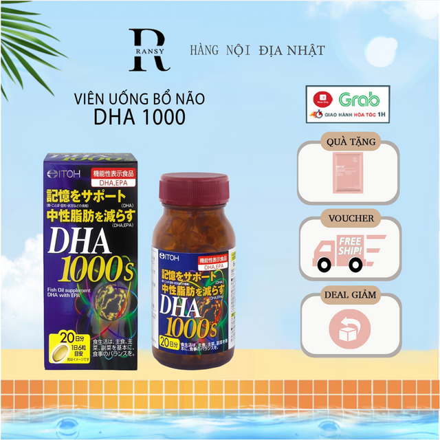 Vi&ecirc;n uống bổ n&atilde;o DHA 1000