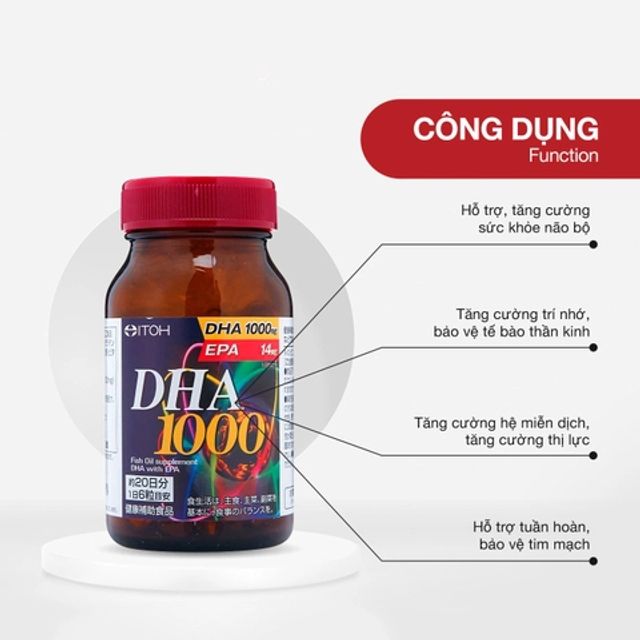 Vi&ecirc;n uống bổ n&atilde;o DHA 1000 hộp 120 vi&ecirc;n