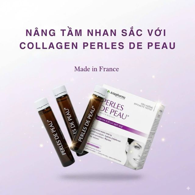 Nước Uống Đẹp Da Arkopharma Perles de Peau Radiance Hộp 20 Ống