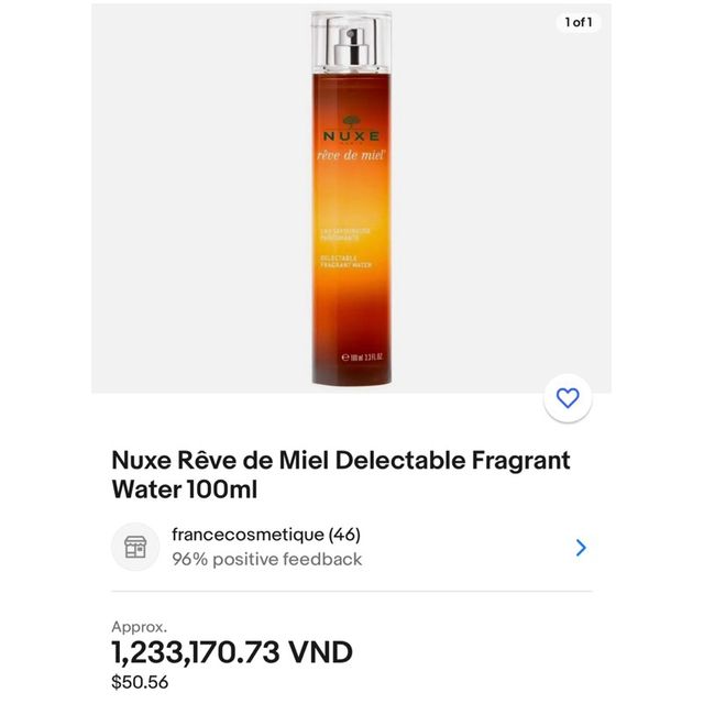 Nước hoa Nuxe R&ecirc;ve de Miel 100ml