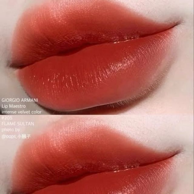 Son Kem Giorgio Armani Lip Maestro 205 Flamma Đỏ Gạch