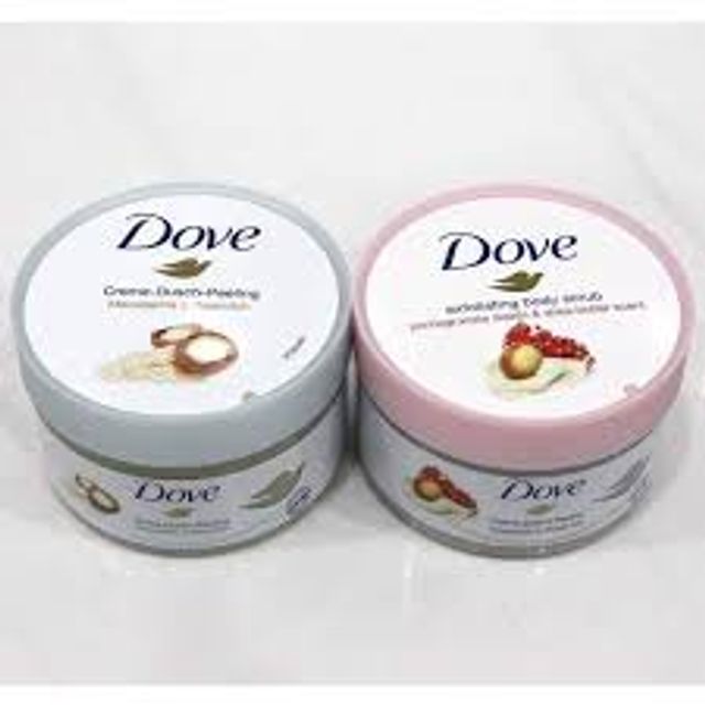 Kem tẩy tế bào chết toàn thân Dove Creme Dusch Peeling 225ml - Chăm sóc da mịn màng sáng bóng từ thương hiệu nổi tiếng Đ - hình ảnh thực tế