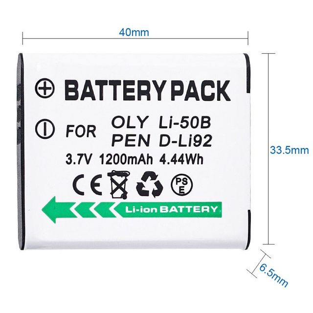 Pin M&aacute;y Ảnh Olympus Li-50B