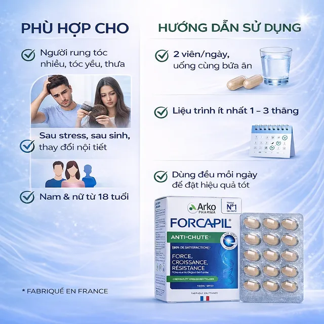 Vi&ecirc;n Uống Arkopharma Forcapil Anti-Chute