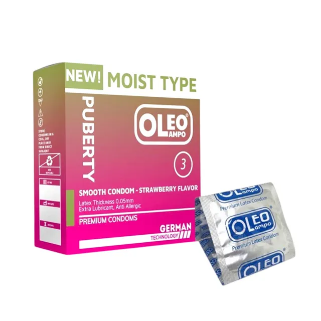 Bao Cao Su Oleo Lampo Puberty - Si&ecirc;u Mỏng 0.05mm, Hương D&acirc;u