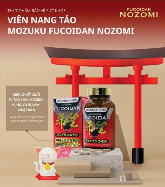 Fucoidan Nozomi Nhật Bản ch&iacute;nh h&atilde;ng