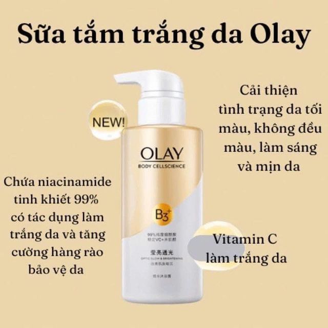 Sữa Tắm Trắng Da Olay B3 Retinol