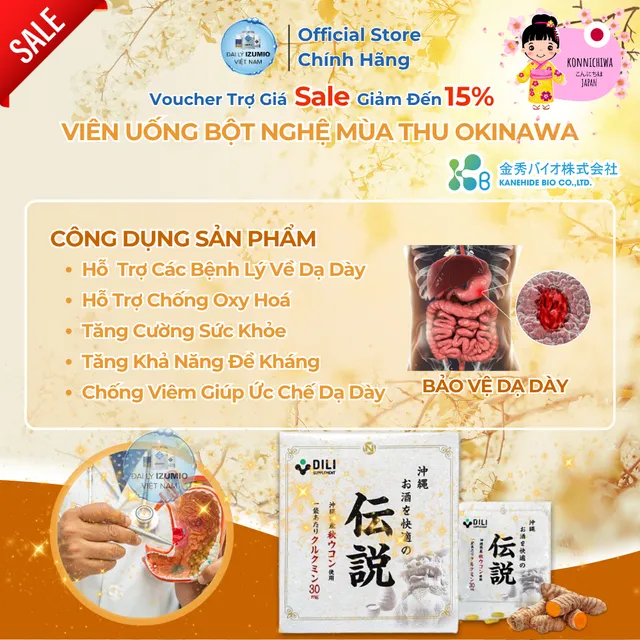 Vi&ecirc;n Uống Bột Nghệ M&ugrave;a Thu Nhật Bản