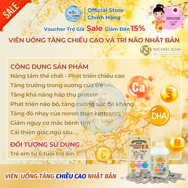 Th&agrave;nh phần Vi&ecirc;n Uống Tăng Chiều Cao Nano Growth Habit EX