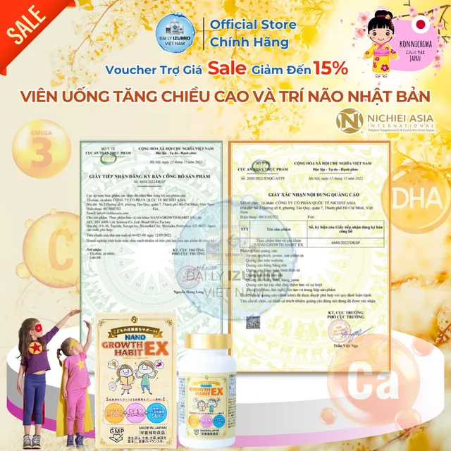 Lợi &iacute;ch Vi&ecirc;n Uống Tăng Chiều Cao Nano Growth Habit EX