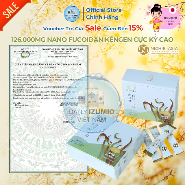 Tảo N&acirc;u Kengen Nano Fucoidan 126.000mg