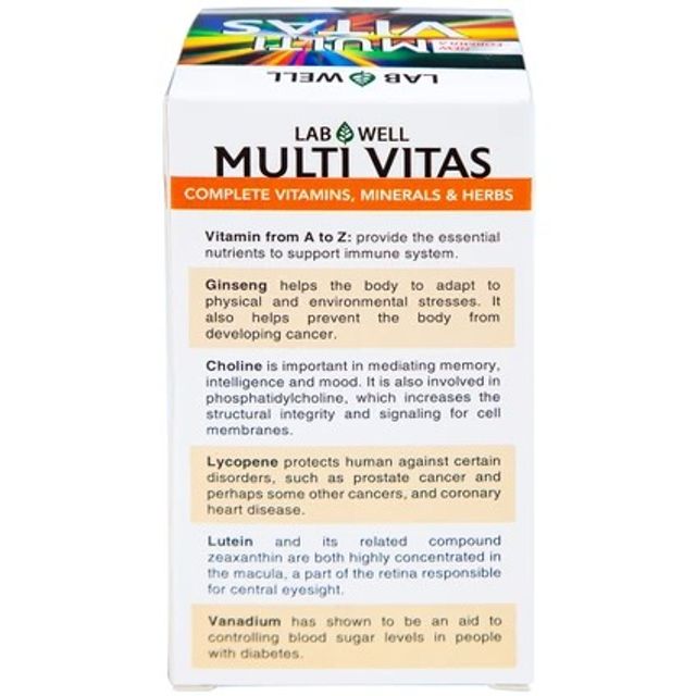 Vi&ecirc;n uống bổ sung vitamin Multi Vitas Lab Well