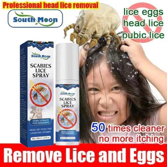 Xịt Diệt Ch&iacute; C&ocirc;n Tr&ugrave;ng Tr&ecirc;n Da Đầu
