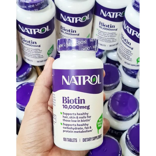 Vi&ecirc;n Uống Hỗ Trợ Mọc T&oacute;c, M&oacute;ng Natrol Biotin