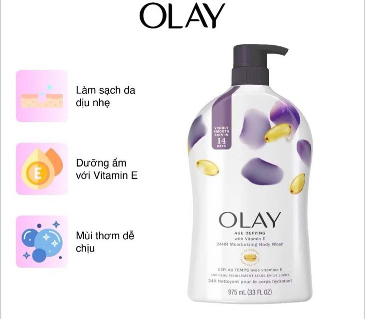 Sữa Tắm Olay Vitamin E 975ml