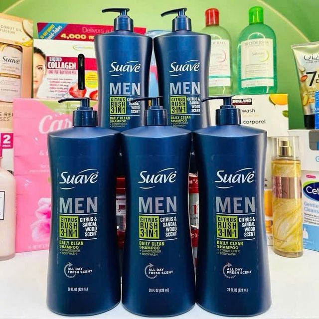 Dầu Gội Suave Men 3in1 828ml