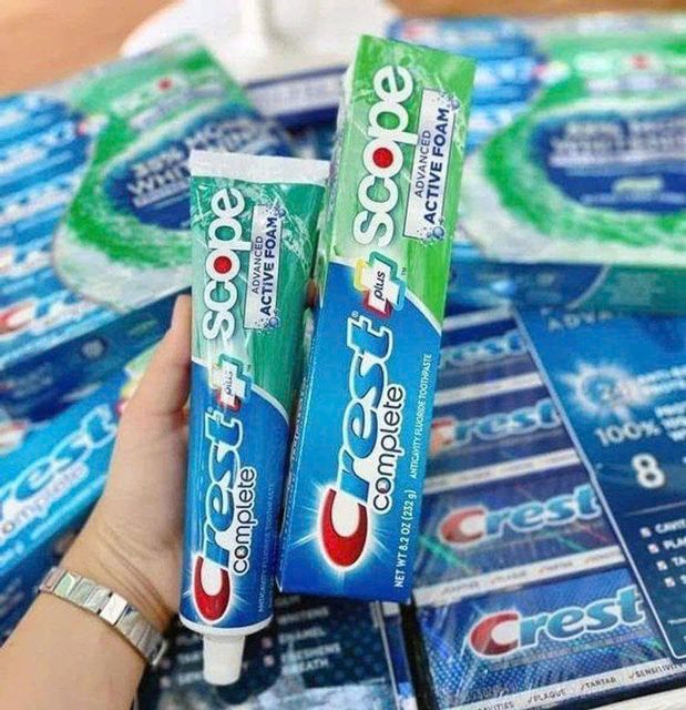 Kem Đ&aacute;nh Răng Crest Complete Whitening Plus Scope 232g