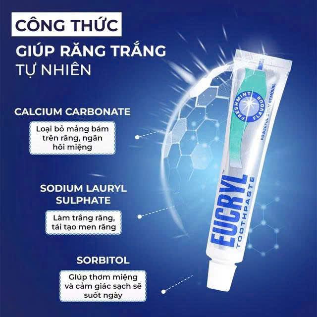Hướng dẫn sử dụng kem đ&aacute;nh răng Eucryl