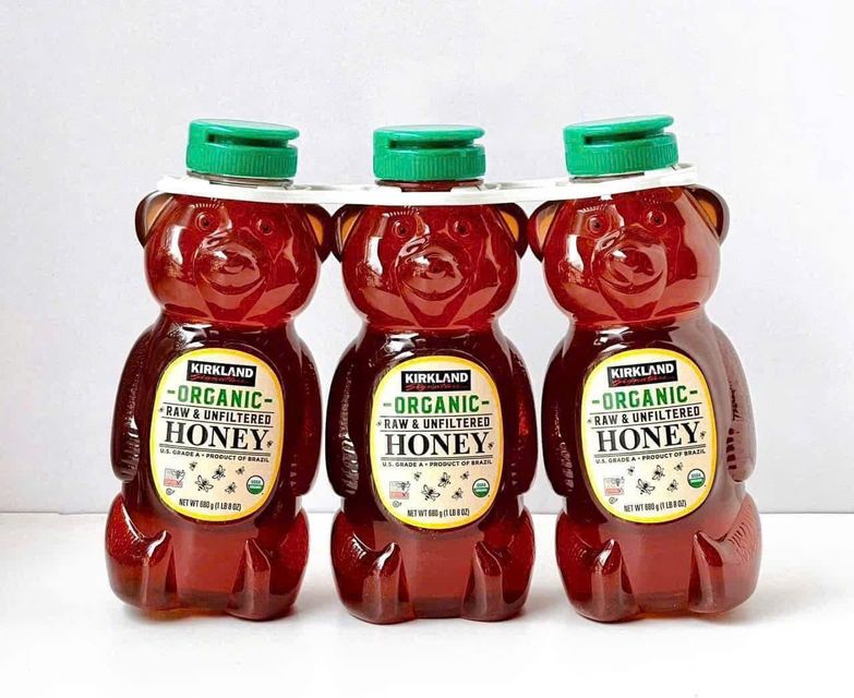 Mật Ong Kirkland Signature Raw Organic Bear 680g