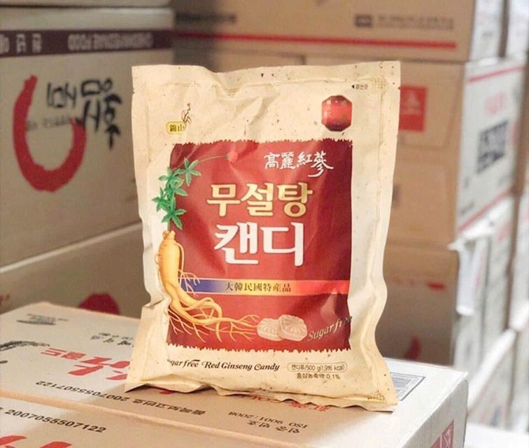 Kẹo S&acirc;m Kh&ocirc;ng Đường Red Ginseng HQ 500g