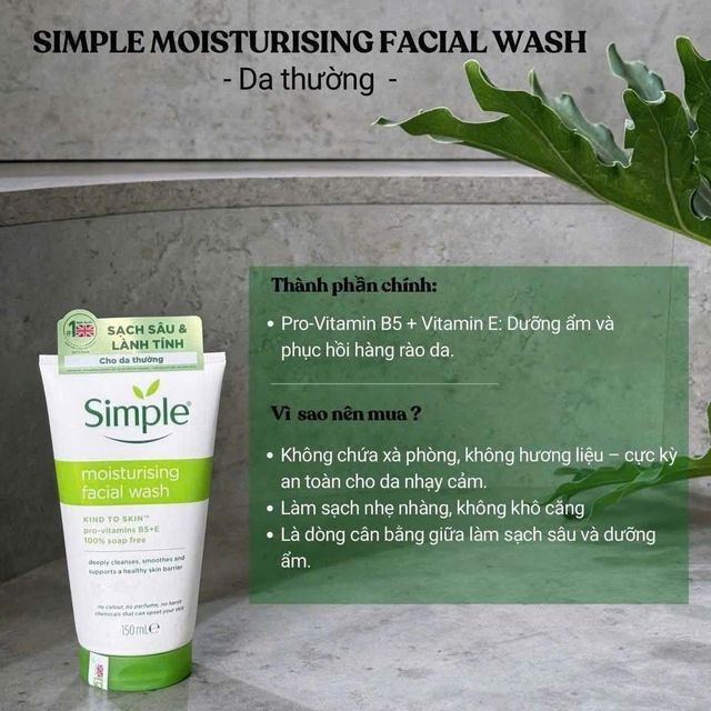 Simple Kind To Skin Moisturising Facial Wash