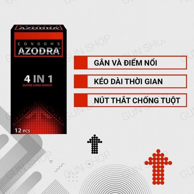 Bao b&igrave; sản phẩm Bao cao su Azodra
