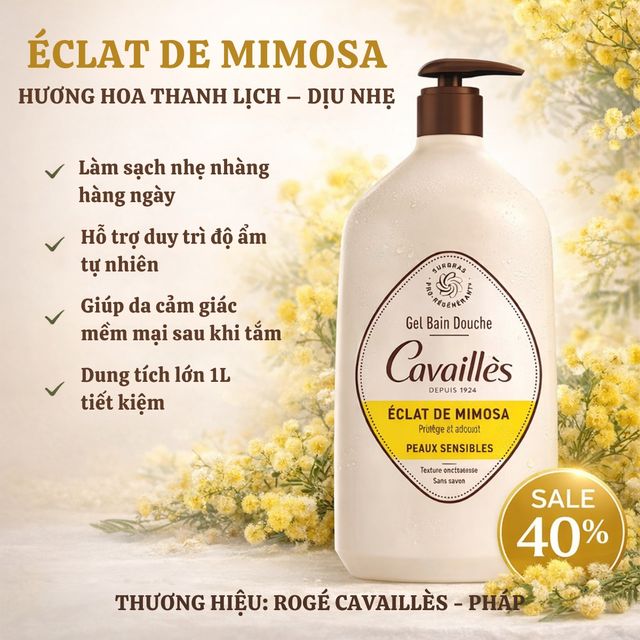 Sữa Tắm Rog&eacute; Cavaill&egrave;s Lait Bain Douche 1L