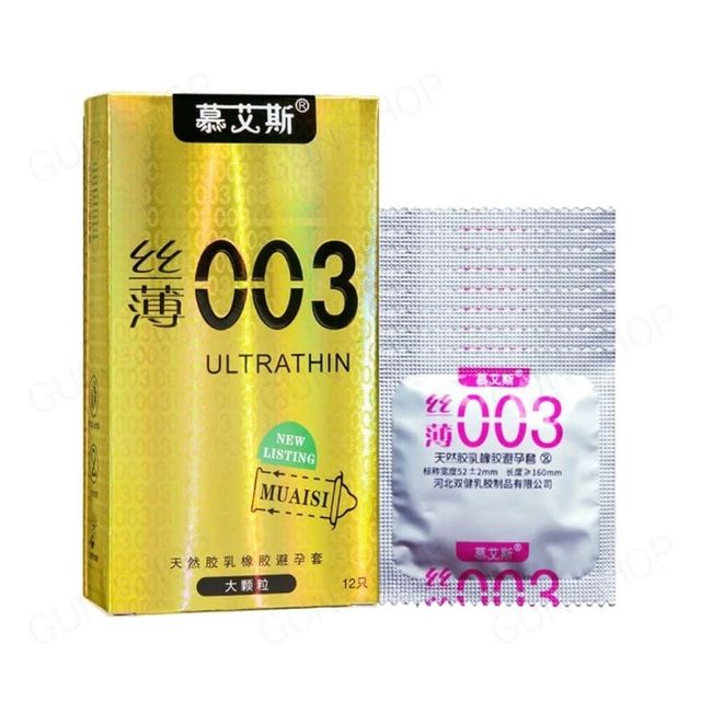 Bao cao su Muaisi 0.03 Ultrathin V&agrave;ng