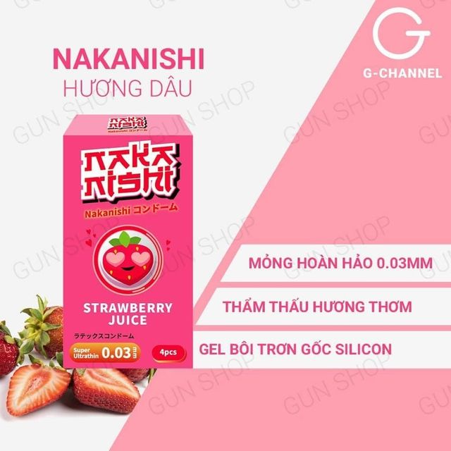 Hộp bao cao su Nakanishi - Si&ecirc;u mỏng