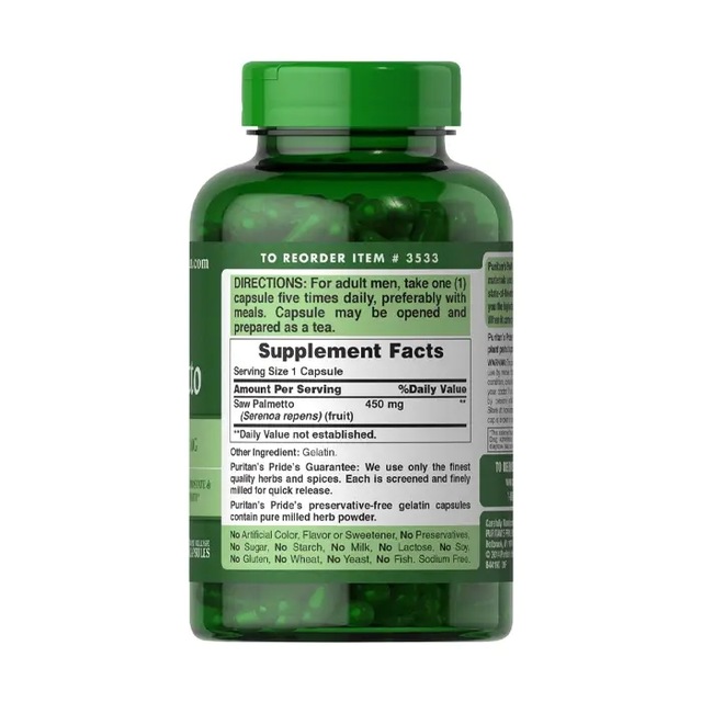 Vi&ecirc;n uống Saw Palmetto 450mg Puritan&rsquo;s Pride