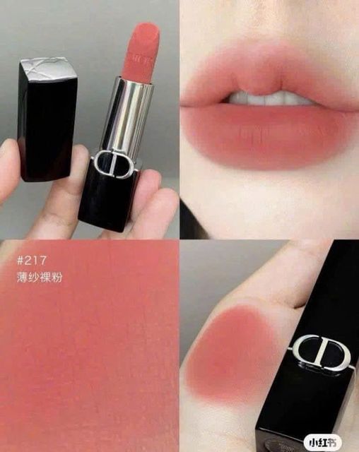 Son Dior 217 Refillable Lipstick Cam Đất
