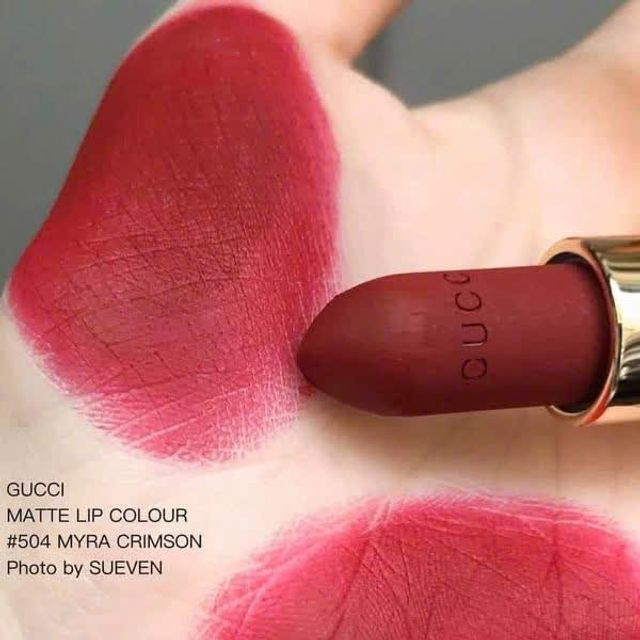 Son Gucci 504 Rouge &Agrave; L&egrave;vres Mat Myra Crimson